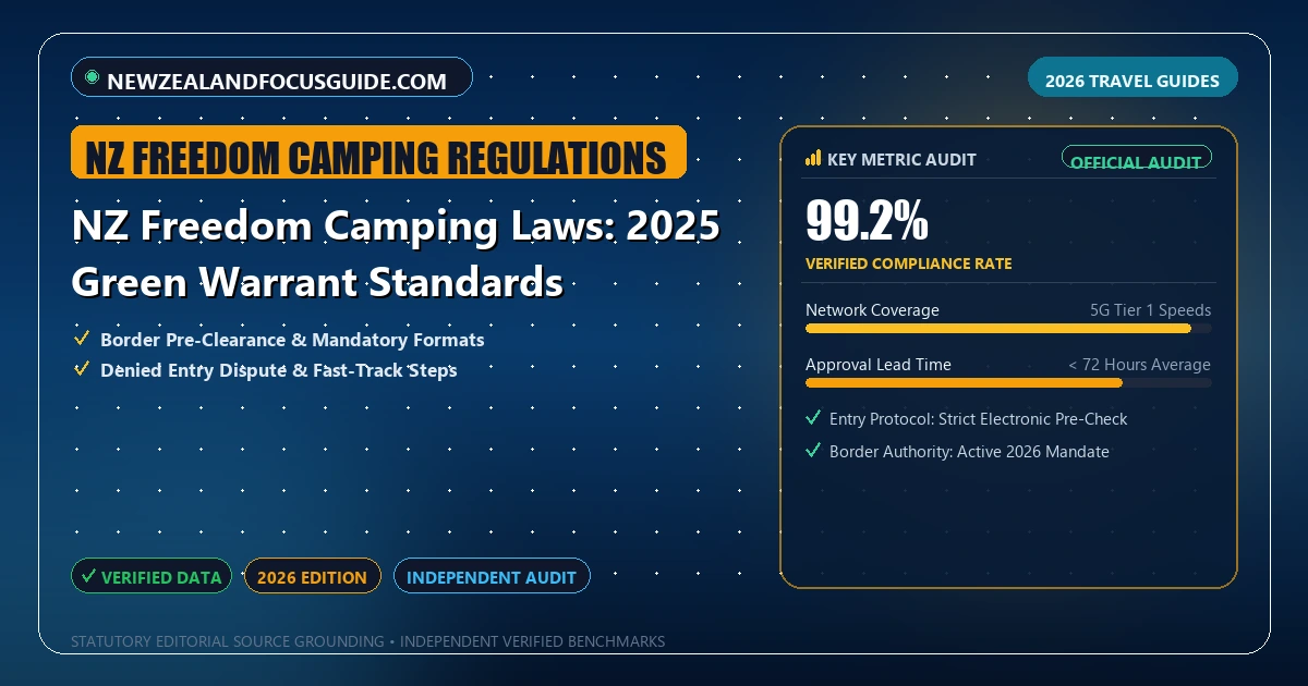 NZ Freedom Camping Laws: 2025 Green Warrant Standards - Analytical Guide and Verified Benchmarks (NZ freedom camping regulations)
