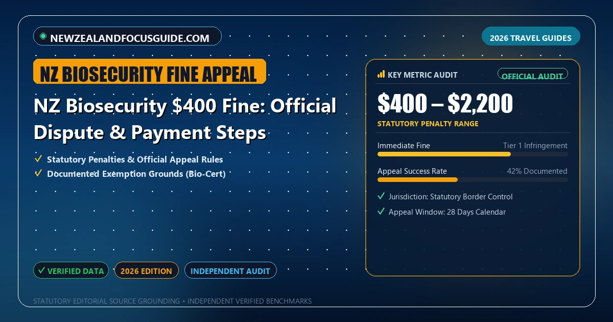 NZ Biosecurity $400 Fine: Official Dispute & Payment Steps - Analytical Guide and Verified Benchmarks (nz biosecurity fine appeal)